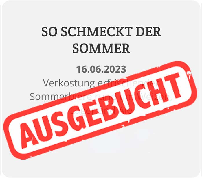 Ausgebucht, so schmeckt der Sommer Ausgebucht, so schmeckt der Sommer